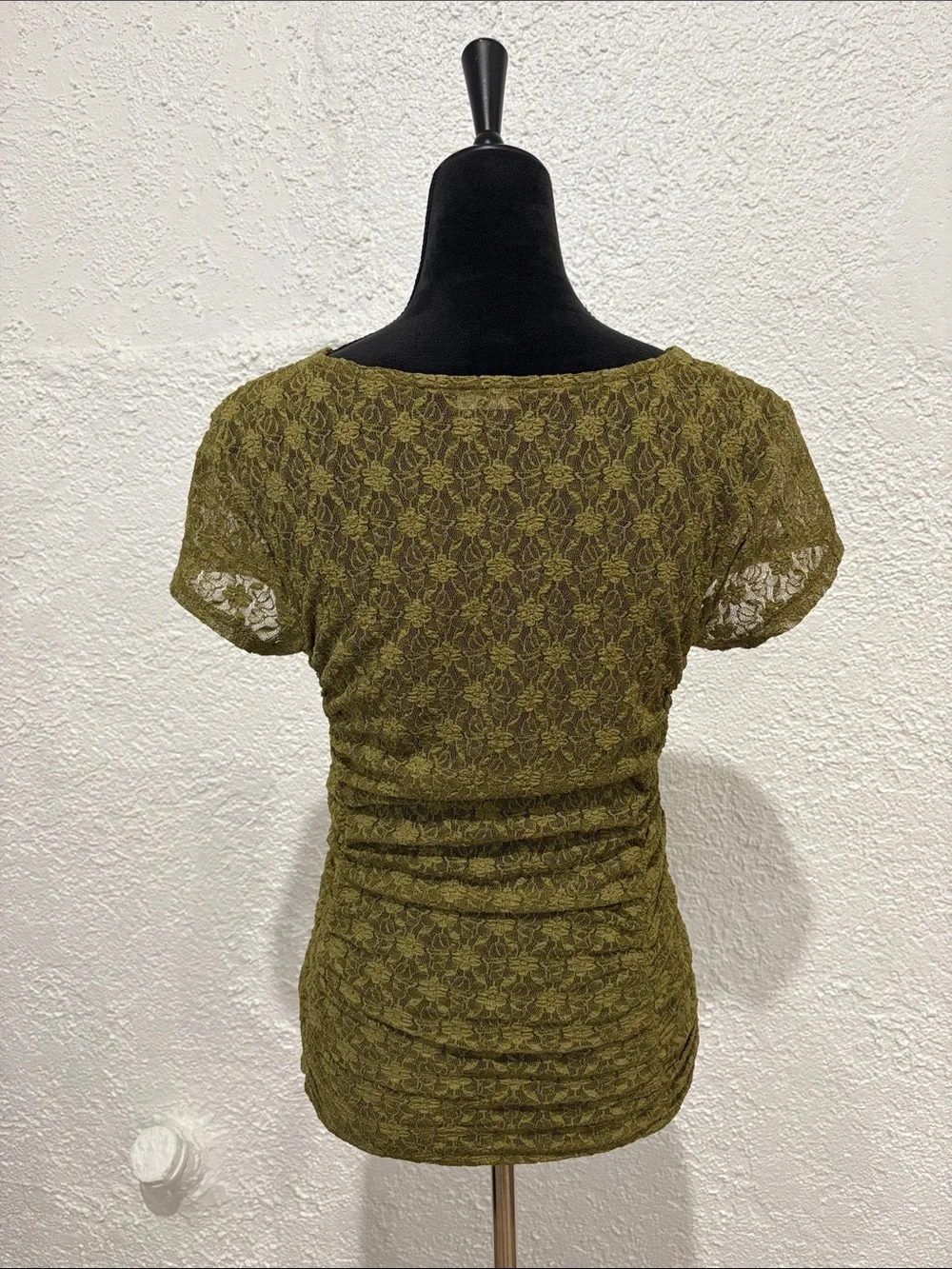 Intimately x Free People Women's Green Keep It Simple Lace Baby Lace Sheer Tee